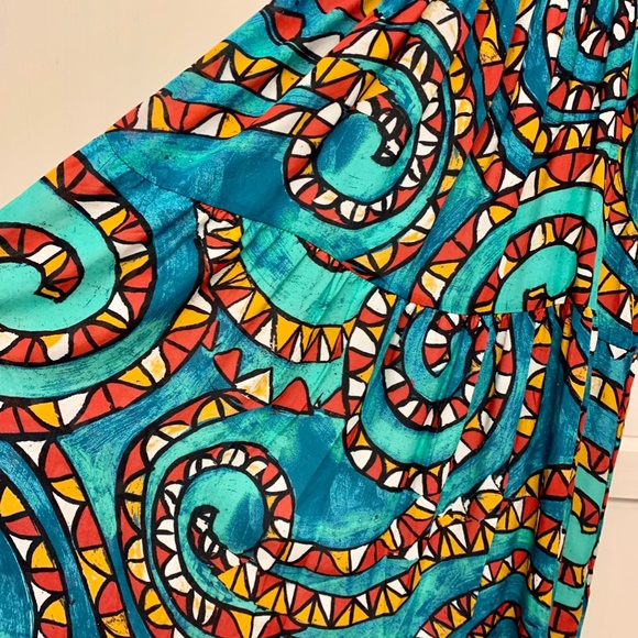 MAGARI Made In Italy Swirl Print Slip Maxi Dress Size M - Picture 4 of 13